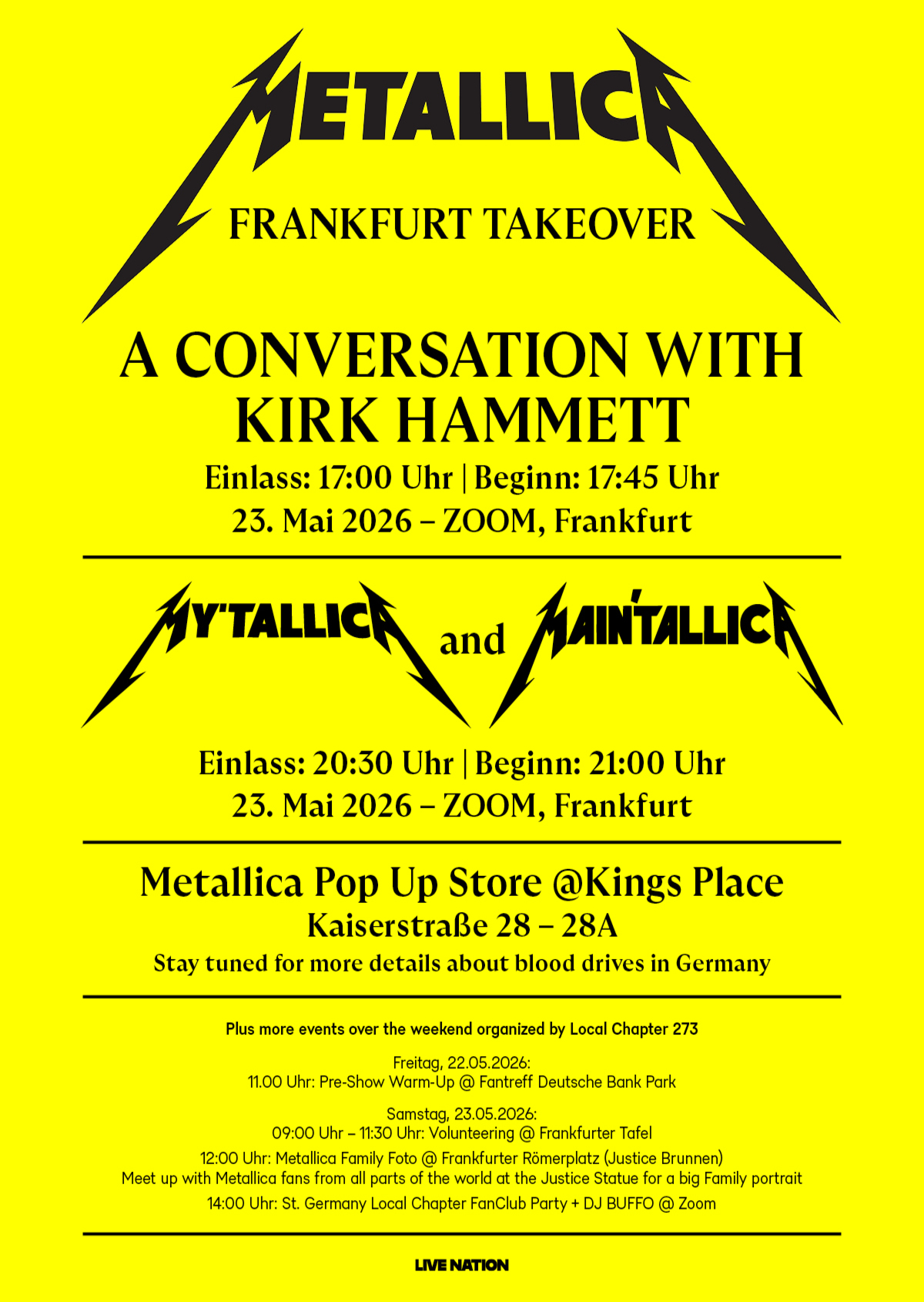 Metallica - The Night Between im ZOOM Frankfurt